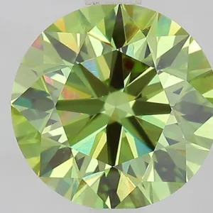 2.03 Carat Round Fancy Vivid Green VS1 Lab Diamond