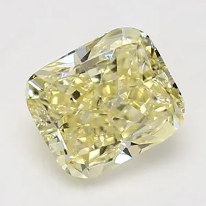 2.04 Carat Cushion Brilliant Fancy Yellow SI1 Natural Diamond