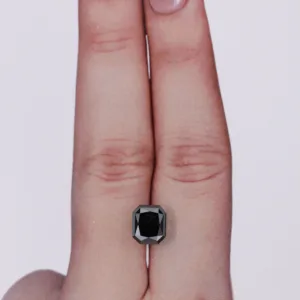 2.05 Carat Radiant Black Natural Diamond
