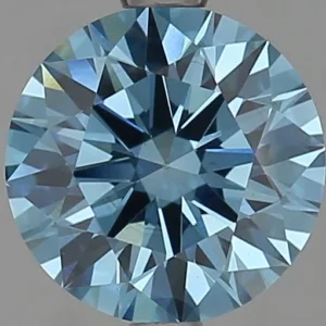 2.05 Carat Round Fancy Vivid Blue VS2 Lab Diamond