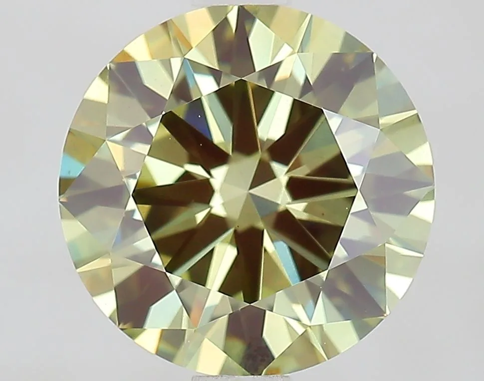 2.06 Carat Round Fancy Vivid Green VS1 Lab Diamond 1 2.06 Carat Round Fancy Vivid Green VS1 Lab Diamond