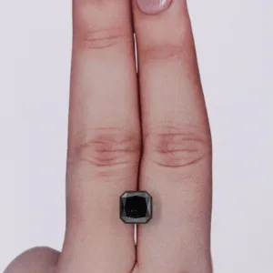 2.09 Carat Radiant Black Natural Diamond