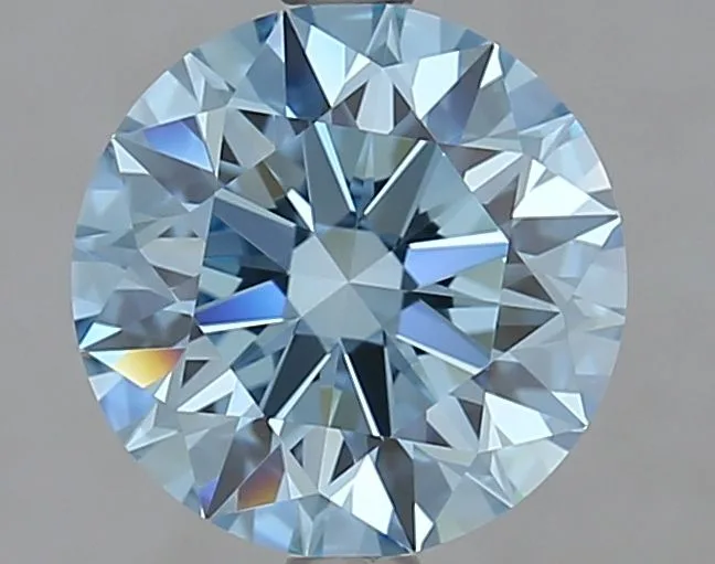 2.15 Carat Round Fancy Vivid Blue VVS1 Lab Diamond 1 2.15 Carat Round Fancy Vivid Blue VVS1 Lab Diamond