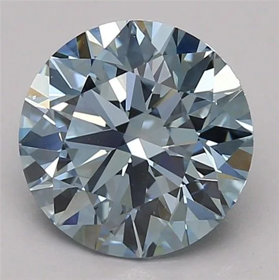 2.18 Carat Round Fancy Vivid Blue IF Lab Diamond 1 2.18 Carat Round Fancy Vivid Blue IF Lab Diamond