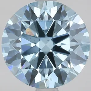 2.2 Carat Round Fancy Vivid Blue VS2 Lab Diamond