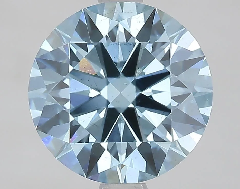 2.2 Carat Round Fancy Vivid Blue VS2 Lab Diamond 1 2.2 Carat Round Fancy Vivid Blue VS2 Lab Diamond