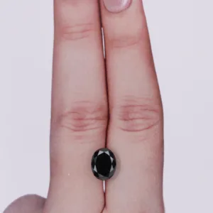 2.22 Carat Oval Fancy Black VVS2 Natural Diamond
