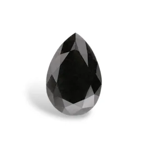 2.22 Carat Pear Fancy Black VVS2 Natural Diamond