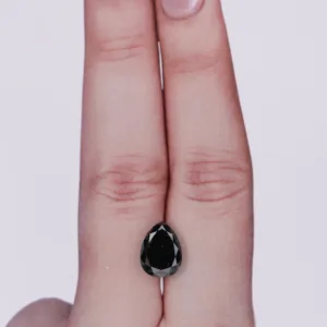 2.25 Carat Pear Fancy Black VVS2 Natural Diamond