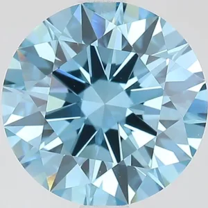 2.28 Carat Round Fancy Vivid Blue VVS2 Lab Diamond