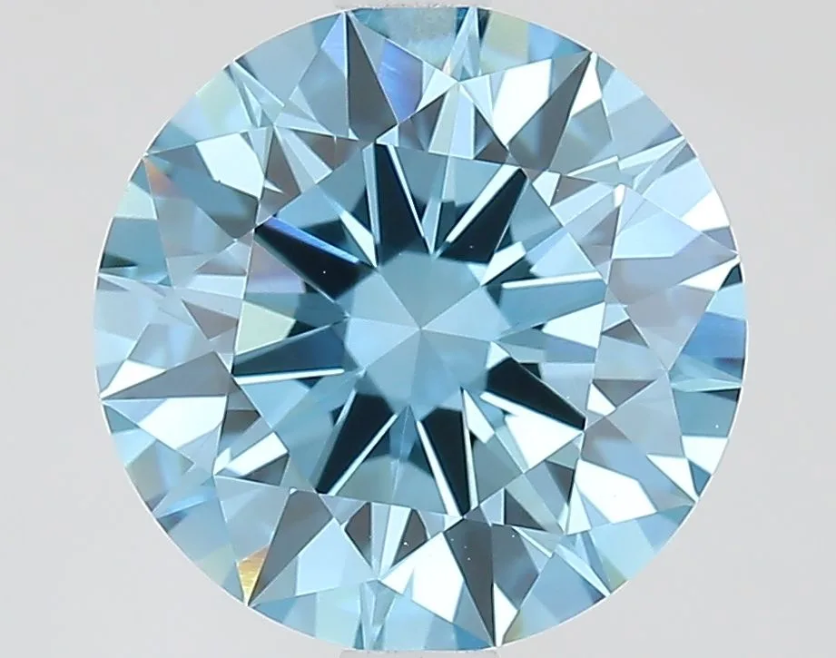 2.28 Carat Round Fancy Vivid Blue VVS2 Lab Diamond 1 2.28 Carat Round Fancy Vivid Blue VVS2 Lab Diamond