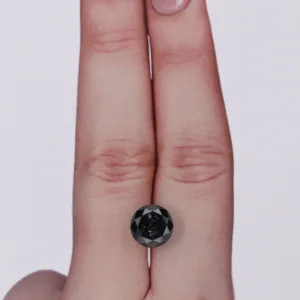 2.33 Carat Round Black Natural Diamond