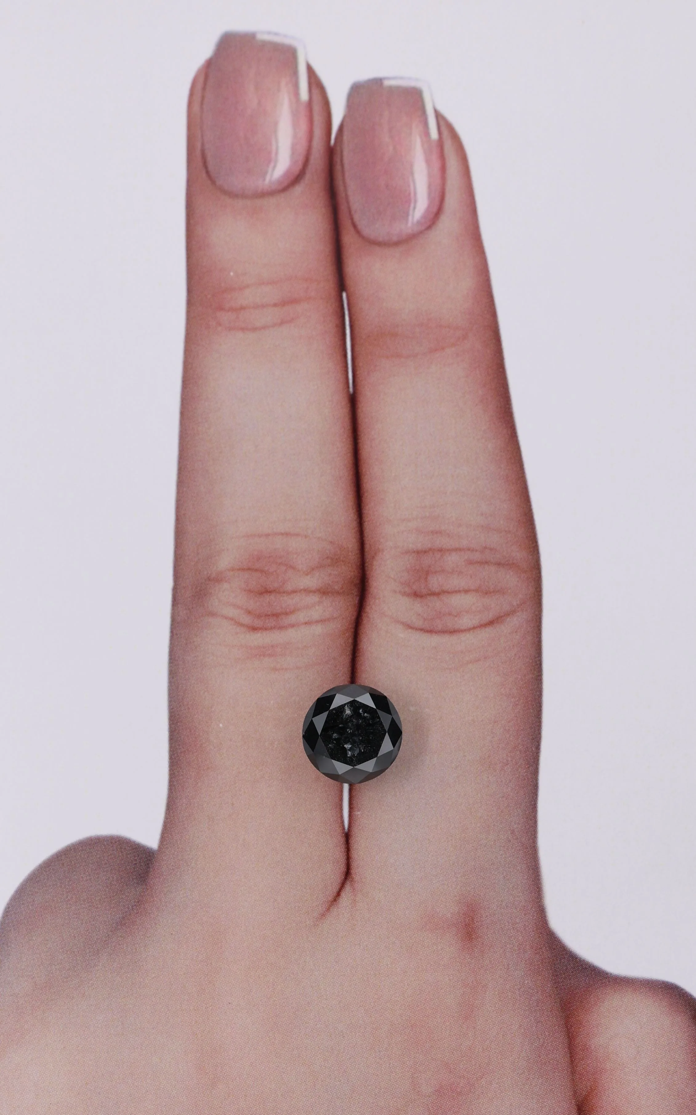 2.33 Carat Round Black Natural Diamond 1 2.33 Carat Round Black Natural Diamond