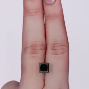 2.35 Carat Princess Black Natural Diamond