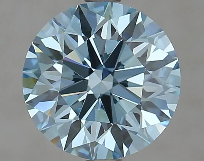 2.35 Carat Round Fancy Vivid Blue VVS1 Lab Diamond 1 2.35 Carat Round Fancy Vivid Blue VVS1 Lab Diamond