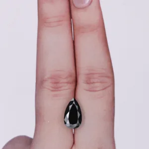 2.42 Carat Pear Fancy Black VVS2 Natural Diamond