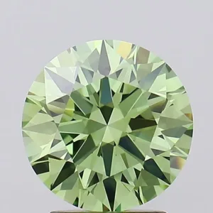 2.43 Carat Round Fancy Vivid Green VVS1 Lab Diamond