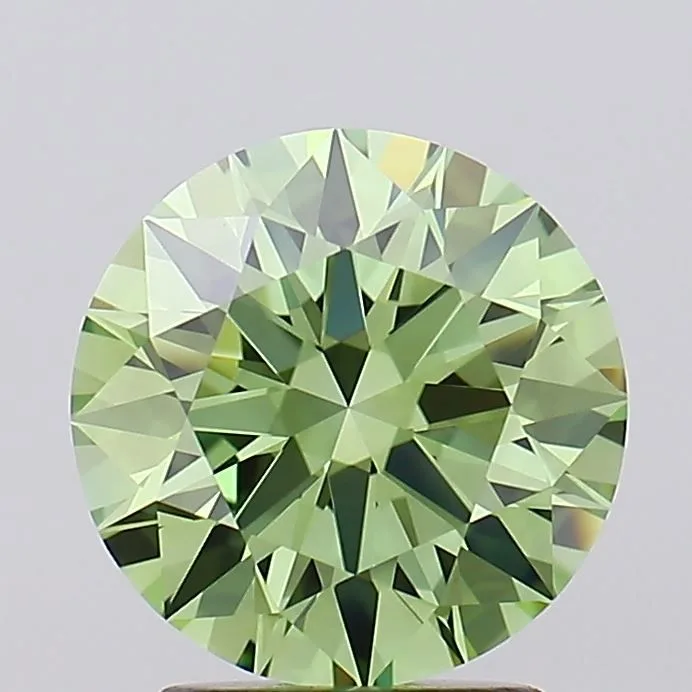 2.43 Carat Round Fancy Vivid Green VVS1 Lab Diamond 1 2.43 Carat Round Fancy Vivid Green VVS1 Lab Diamond
