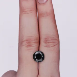 2.45 Carat Round Fancy Black VVS2 Natural Diamond