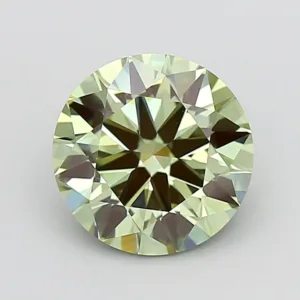 2.49 Carat Round Fancy Vivid Green VVS2 Lab Diamond