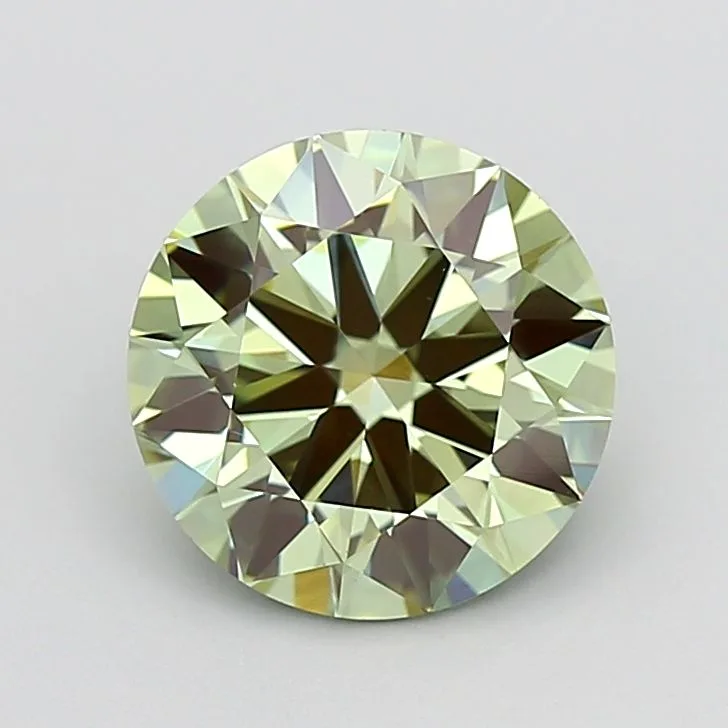 2.49 Carat Round Fancy Vivid Green VVS2 Lab Diamond 1 2.49 Carat Round Fancy Vivid Green VVS2 Lab Diamond
