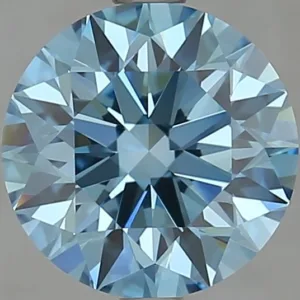 2.51 Carat Round Fancy Vivid Blue VVS2 Lab Diamond