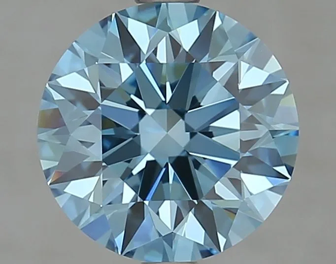 2.51 Carat Round Fancy Vivid Blue VVS2 Lab Diamond 1 2.51 Carat Round Fancy Vivid Blue VVS2 Lab Diamond