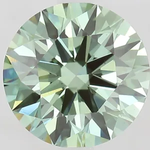 2.52 Carat Round Fancy Vivid Green VS2 Lab Diamond