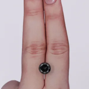 2.53 Carat Round Black Natural Diamond