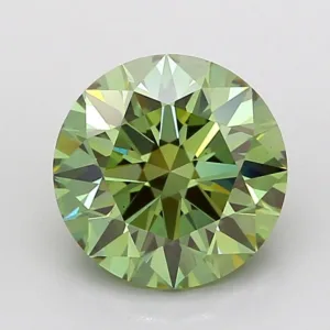 2.53 Carat Round Fancy Vivid Green VS1 Lab Diamond