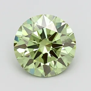 2.54 Carat Round Fancy Vivid Green VS1 Lab Diamond
