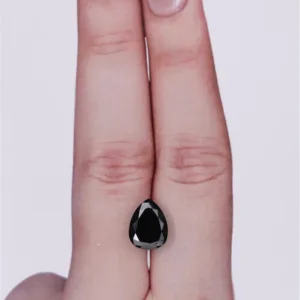 2.59 Carat Pear Fancy Black VVS2 Natural Diamond