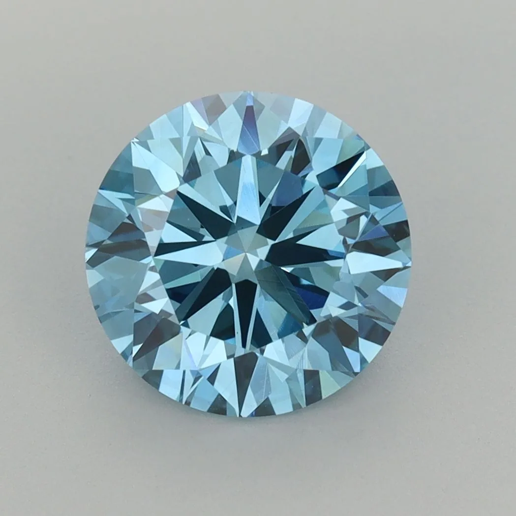 2.64 Carat Round Fancy Vivid Blue VS1 Lab Diamond 1 2.64 Carat Round Fancy Vivid Blue VS1 Lab Diamond