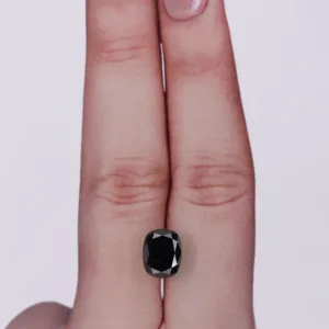 2.65 Carat Cushion Brilliant Black Natural Diamond