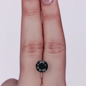 2.66 Carat Round Black Natural Diamond