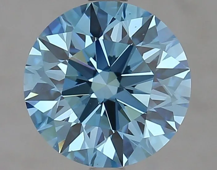2.66 Carat Round Fancy Vivid Blue VS1 Lab Diamond 1 2.66 Carat Round Fancy Vivid Blue VS1 Lab Diamond
