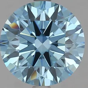 2.67 Carat Round Fancy Vivid Blue VVS1 Lab Diamond