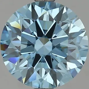 2.7 Carat Round Fancy Vivid Blue VVS2 Lab Diamond