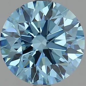 2.72 Carat Round Fancy Vivid Blue VVS1 Lab Diamond