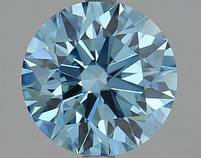 2.72 Carat Round Fancy Vivid Blue VVS1 Lab Diamond 1 2.72 Carat Round Fancy Vivid Blue VVS1 Lab Diamond