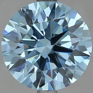 2.72 Carat Round Fancy Vivid Blue VVS2 Lab Diamond