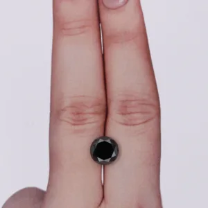 2.74 Carat Round Black Natural Diamond