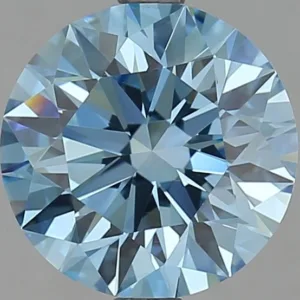 2.77 Carat Round Fancy Vivid Blue VS2 Lab Diamond
