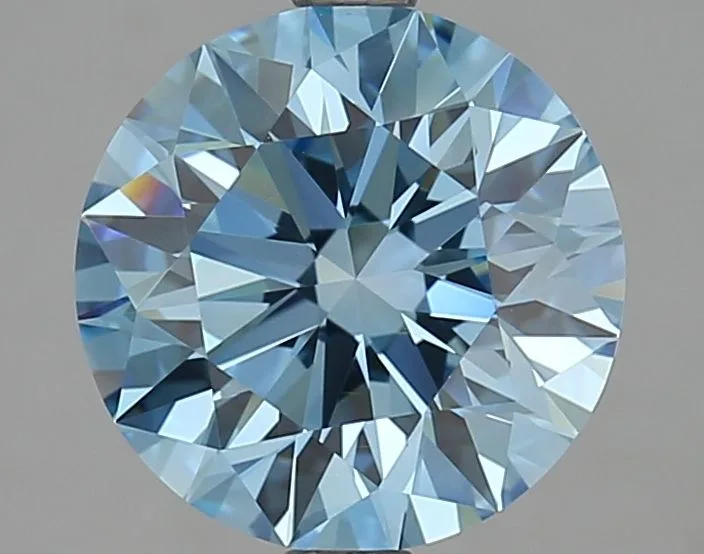 2.77 Carat Round Fancy Vivid Blue VS2 Lab Diamond 1 2.77 Carat Round Fancy Vivid Blue VS2 Lab Diamond
