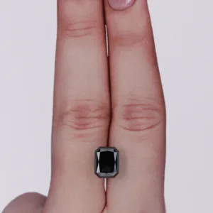 2.81 Carat Radiant Black Natural Diamond