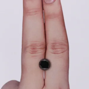 2.81 Carat Round Black Natural Diamond