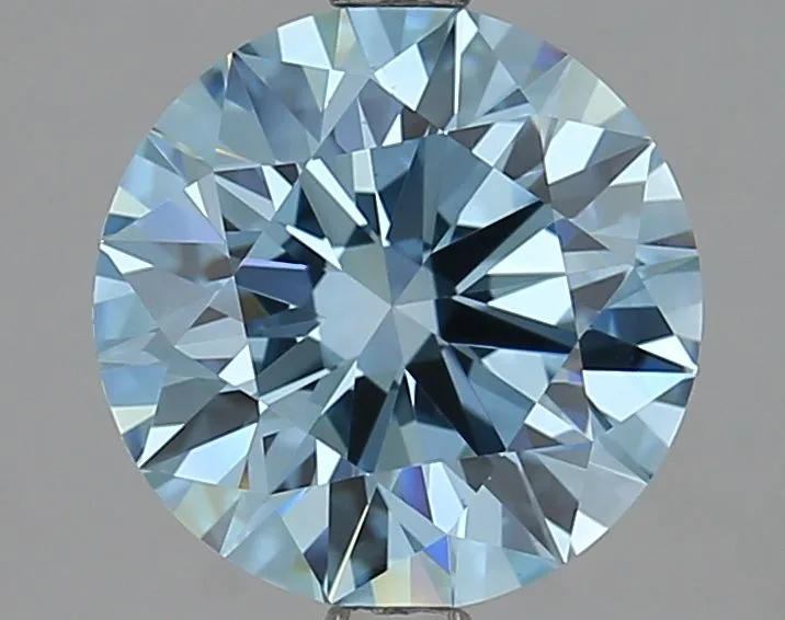 2.81 Carat Round Fancy Vivid Blue VS1 Lab Diamond 1 2.81 Carat Round Fancy Vivid Blue VS1 Lab Diamond