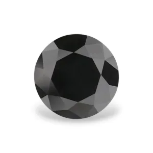 2.85 Carat Round Fancy Black VVS2 Natural Diamond