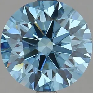 2.95 Carat Round Fancy Vivid Blue VVS1 Lab Diamond