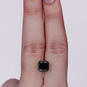 2.97 Carat Radiant Black Natural Diamond